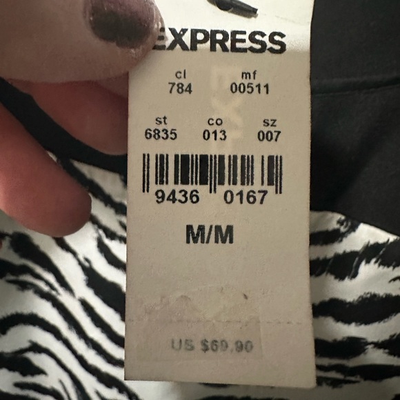 Express Black and White Zebra Print Mini Dress - Picture 6 of 6